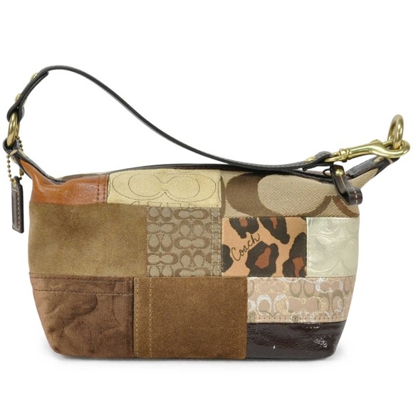 Coach RARE Patchwork Purse, Leather & Suede - Picture 2 of 7